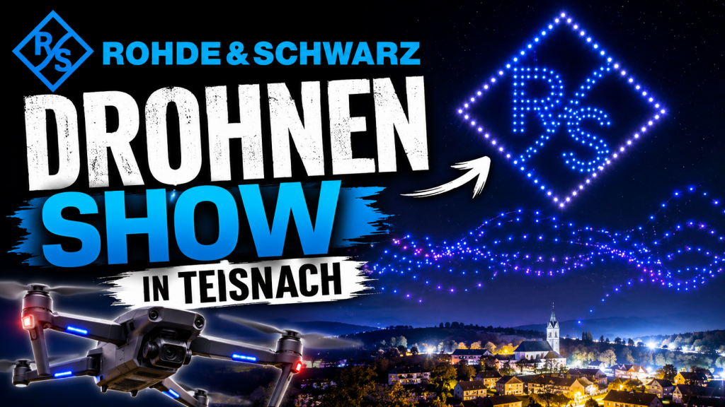 Drohnenshow zum Rohde & Schwarz Jubiläum