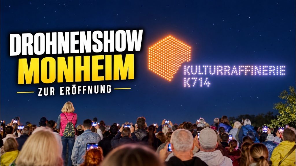 Kulturraffinerie Monheim: Drohnenshow zur Eröffnung